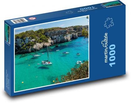 Beach - Spain, yachts - Puzzle 1000 pieces, size 60x46 cm 