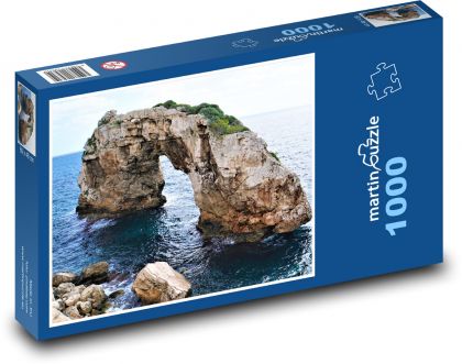 Skalní brána - Mallorca, moře - Puzzle 1000 dílků, rozměr 60x46 cm