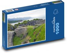 Palačinkové skály - Nový Zéland, moře Puzzle 1000 dílků - 60 x 46 cm