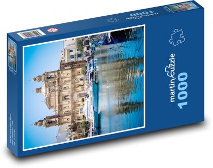 Malta - loď, moře - Puzzle 1000 dílků, rozměr 60x46 cm