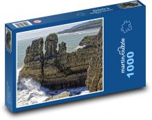 Nový Zéland - ostov, skalné útvary Puzzle 1000 dielikov - 60 x 46 cm 