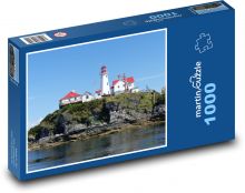 Zelený ostrov - maják, pobrežie Puzzle 1000 dielikov - 60 x 46 cm 