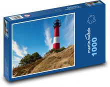 Wyspa Sylt - latarnia morska, Hörnum Puzzle 1000 elementów - 60x46 cm