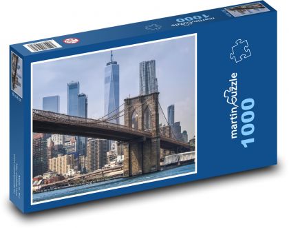 Manhattan - město, New York - Puzzle 1000 dílků, rozměr 60x46 cm