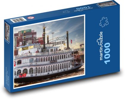 Loď - Hamburg, Německo - Puzzle 1000 dílků, rozměr 60x46 cm