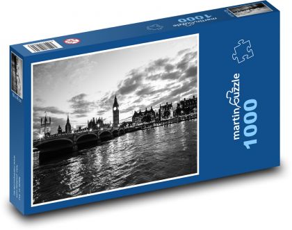 Westminsterský palác - Big Ben, Londýn - Puzzle 1000 dílků, rozměr 60x46 cm