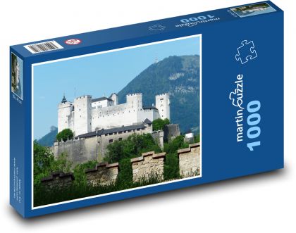 Pevnost Hohensalzburg - Rakousko, město - Puzzle 1000 dílků, rozměr 60x46 cm