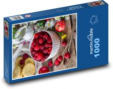 Maliny - letní ovoce Puzzle 1000 dílků - 60 x 46 cm