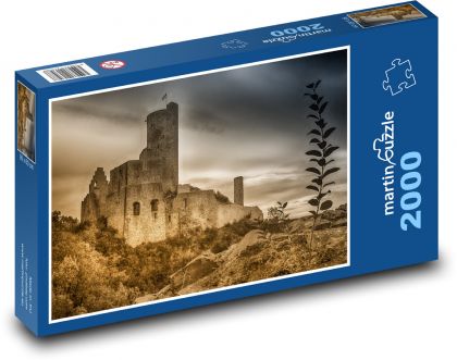 Německo - hrad Monreal - Puzzle 2000 dílků, rozměr 90x60 cm