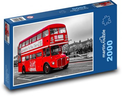 England - bus - Puzzle 2000 pieces, size 90x60 cm 