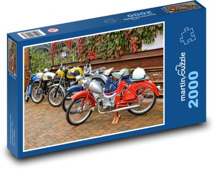 Zbierka motocyklov - Simson, MZ - Puzzle 2000 dielikov, rozmer 90x60 cm 