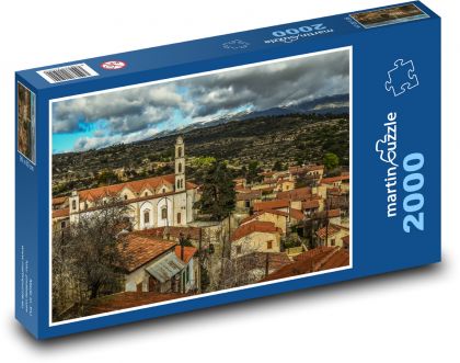 Cyprus - dedina - Puzzle 2000 dielikov, rozmer 90x60 cm 