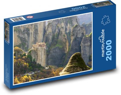 Řecko - Meteora - Puzzle 2000 dílků, rozměr 90x60 cm