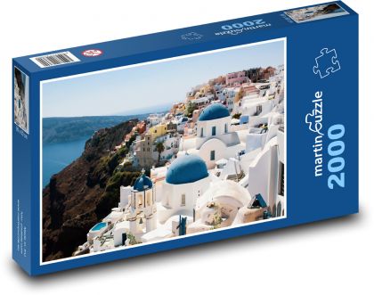 Řecko - Santorini - Puzzle 2000 dílků, rozměr 90x60 cm