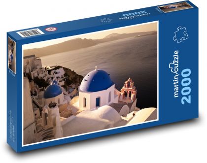 Řecko Santorini - Puzzle 2000 dílků, rozměr 90x60 cm