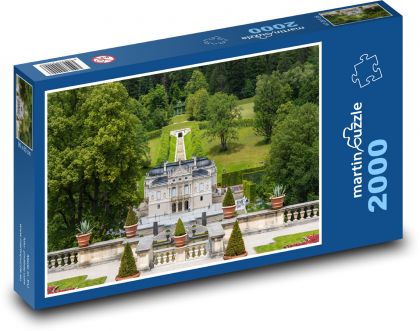 Paláce Linderhof - zahrada - Puzzle 2000 dílků, rozměr 90x60 cm