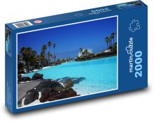 Plavecký bazén - koupat se, voda Puzzle 2000 dílků - 90 x 60 cm