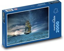 Ostrov v moři - planeta, moře v noci Puzzle 2000 - 90x60 cm