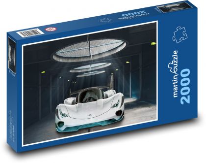 Sports car - garage, light - Puzzle 2000 pieces, size 90x60 cm 