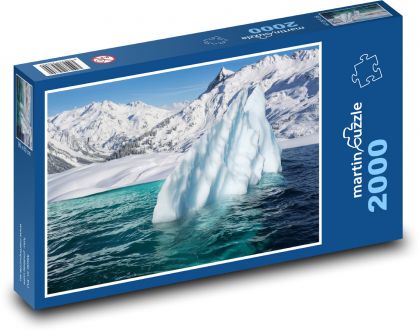 Snowy mountains - glaciers in the sea, snow - Puzzle 2000 pieces, size 90x60 cm 