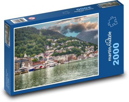 City in Norway - Bergen, landscape - Puzzle 2000 pieces, size 90x60 cm 