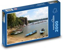 Cove - dam, boats Puzzle 2000 pieces - 90 x 60 cm