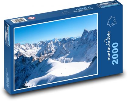 Hory - Mont Blanc - Puzzle 2000 dielikov, rozmer 90x60 cm 