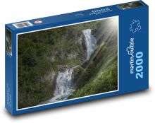 Wodospady - światło, krajobraz Puzzle 2000 elementów - 90x60 cm