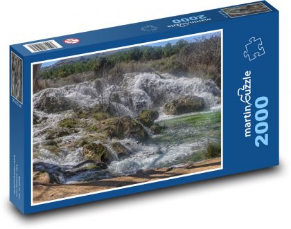 Waterfalls - river, nature - Puzzle 2000 pieces, size 90x60 cm 