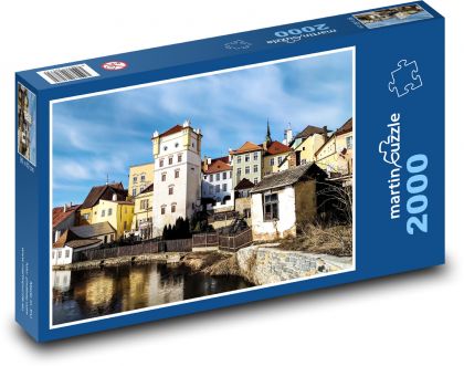 Jindrichuv Hradec - Južné Čechy, domy - Puzzle 2000 dielikov, rozmer 90x60 cm 