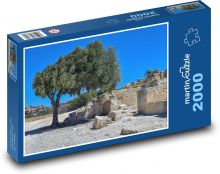 Cyprus - zrúcaniny, staroveké Puzzle 2000 dielikov - 90 x 60 cm