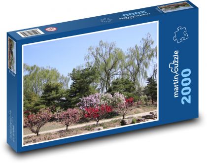 Flowering park - flowers, plants - Puzzle 2000 pieces, size 90x60 cm 