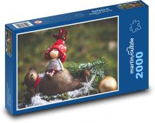 Vianočná výzdoba - medveď, vianoce Puzzle 2000 dielikov - 90 x 60 cm