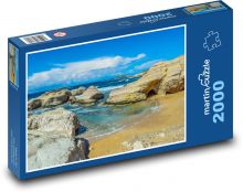Pláž - skalnaté pobřeží, písek Puzzle 2000 - 90x60 cm