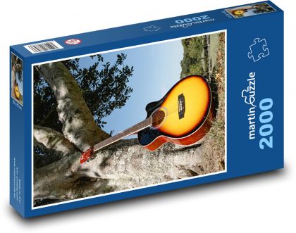 Gitara - strom, obloha - Puzzle 2000 dielikov, rozmer 90x60 cm 