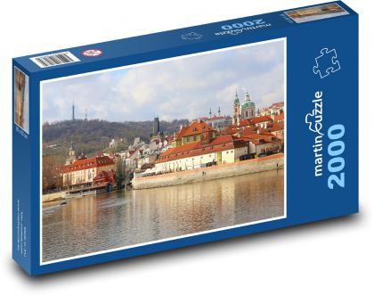 Praha - Vltava, město - Puzzle 2000 dílků, rozměr 90x60 cm