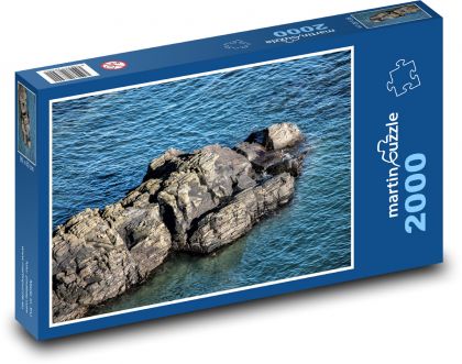 Socha - moře, kámen - Puzzle 2000 dílků, rozměr 90x60 cm