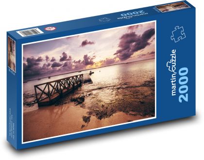 Bridge - sea, port - Puzzle 2000 pieces, size 90x60 cm 