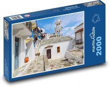 Řecko Skopelos - ostrov, domy Puzzle 2000 dílků - 90 x 60 cm