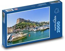 Korsyka - port, łodzie Puzzle 2000 elementów - 90x60 cm