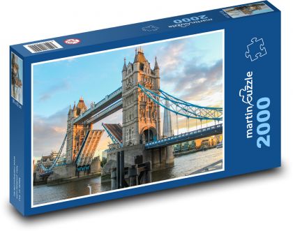 Tower Bridge - Londýn, Anglie - Puzzle 2000 dílků, rozměr 90x60 cm