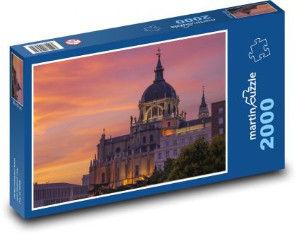 Madrid - Španělsko, západ slunce - Puzzle 2000 dílků, rozměr 90x60 cm