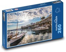 Minorka - statki, port Puzzle 260 elementów - 41x28,7 cm