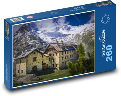 Rakousko - Zillertal, horská chata - Puzzle 260 dílků, rozměr 41x28,7 cm