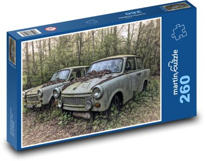 Auto - Trabant - Puzzle 260 dielikov, rozmer 41x28,7 cm