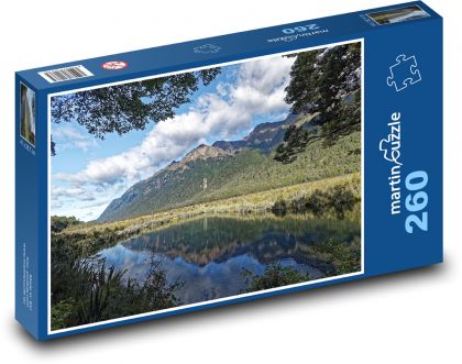 Nový Zéland - Mirror Lake - Puzzle 260 dielikov, rozmer 41x28,7 cm