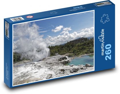 Nový Zéland - Pohutu Geyser - Puzzle 260 dílků, rozměr 41x28,7 cm