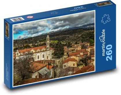 Cyprus - dedina - Puzzle 260 dielikov, rozmer 41x28,7 cm