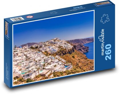 Řecko - Santorini - Puzzle 260 dílků, rozměr 41x28,7 cm