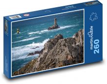 Sea, lighthouse, cliff Puzzle 260 pieces - 41 x 28.7 cm 